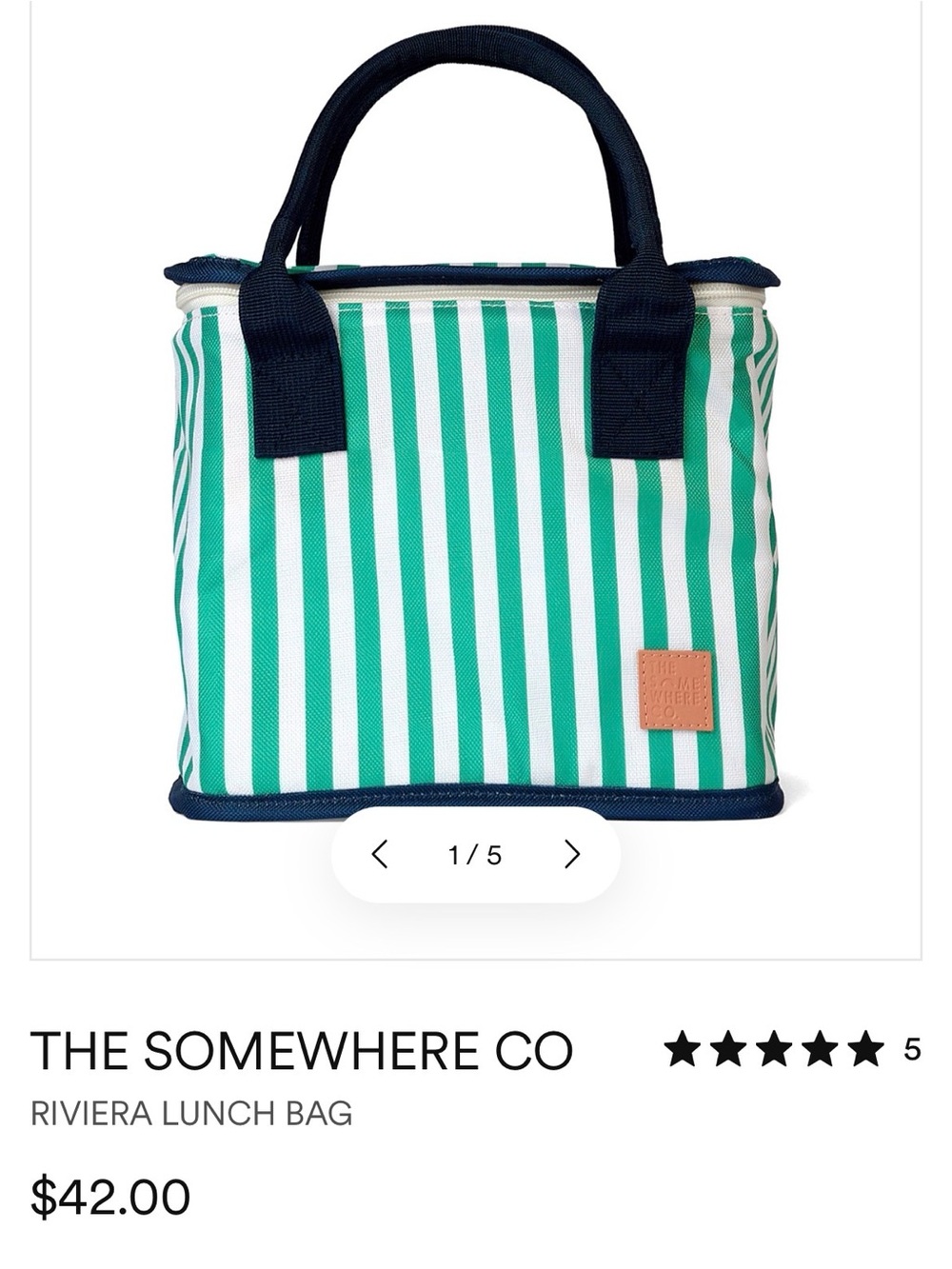 The Somewhere Co Rivera Lunch Bag NWT $42 - Picture 3 of 5